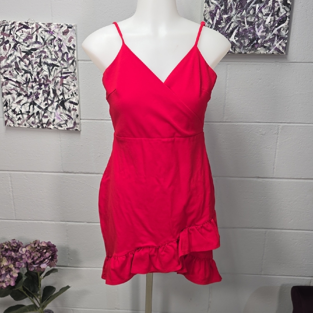 Lulu's Vibrant Red Mini Dress